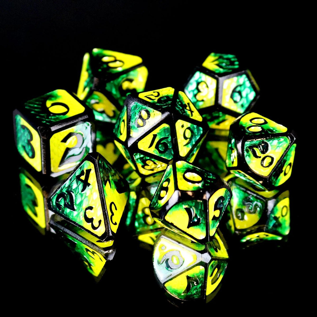Die Hard Dice Dice > Die Hard Dice DHD: Metal 7-Die Set - Drakona Embers Bacu 810060782859 M0205010