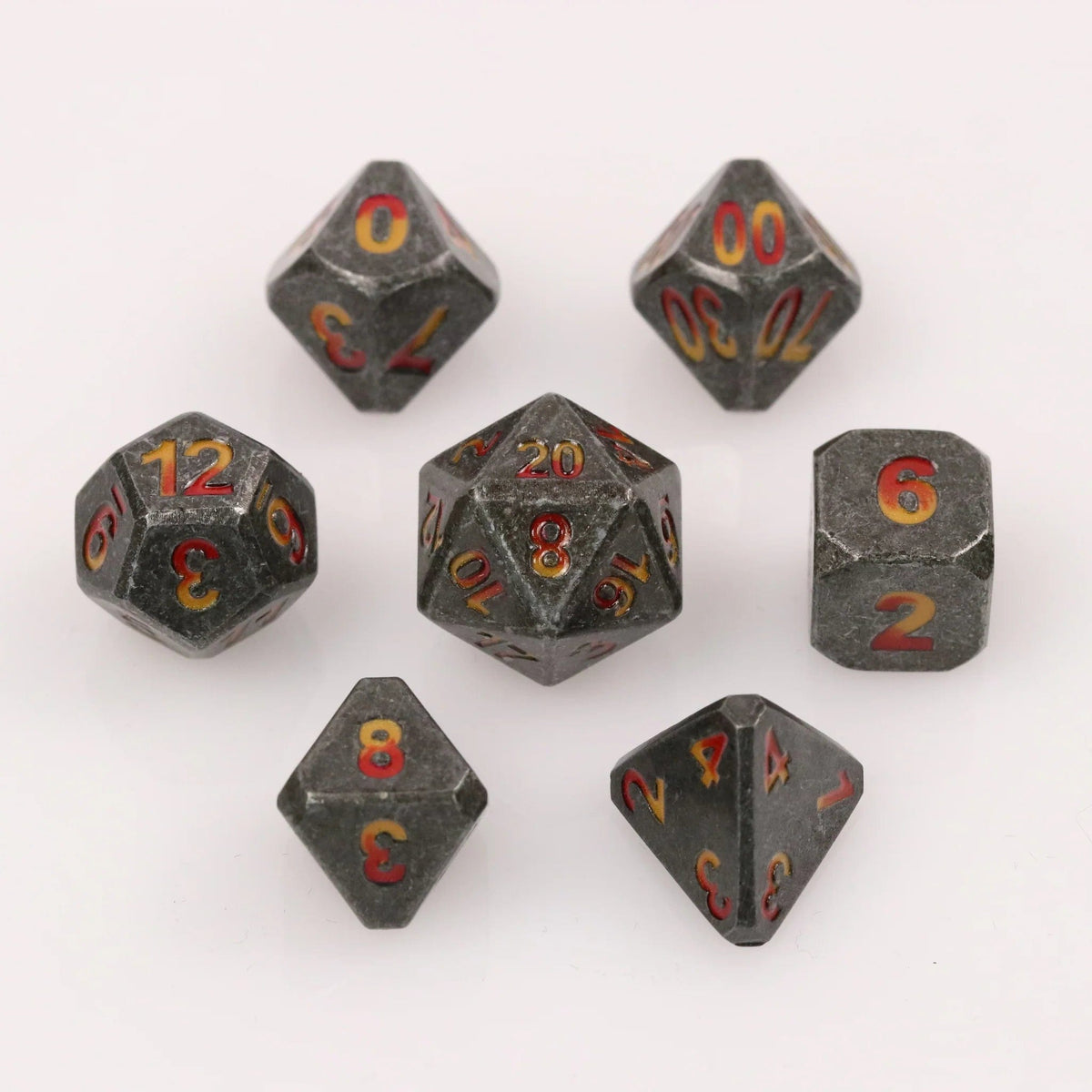 Die Hard Dice Dice > Die Hard Dice DHD: Metal 7-Die Set - Forge Brimstone 689355111793 M0009010