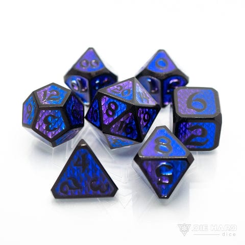 Die Hard Dice Dice > Die Hard Dice DHD: Metal 7 Piece RPG Set - Drakona Embers Inra 810060782873 M0205030