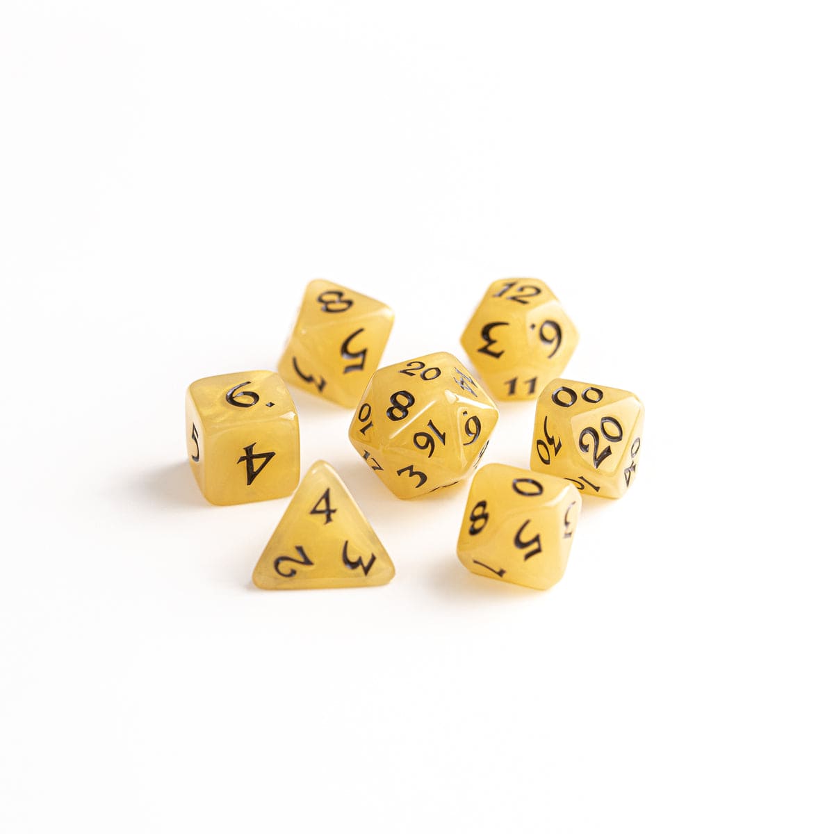 Die Hard Dice Dice > Die Hard Dice DHD: Plastic 7-Die Set - Whipped Honey, Honey Dice 810060787441 X1000001