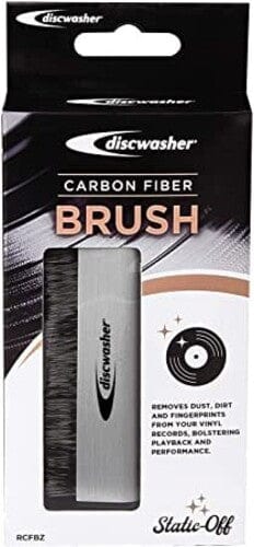 Discwasher Music > Music Supplies Discwasher: Carbon Fiber Vinyl Record Cleaning Anti-Static Brush - Silver 044476138508 DWER38508