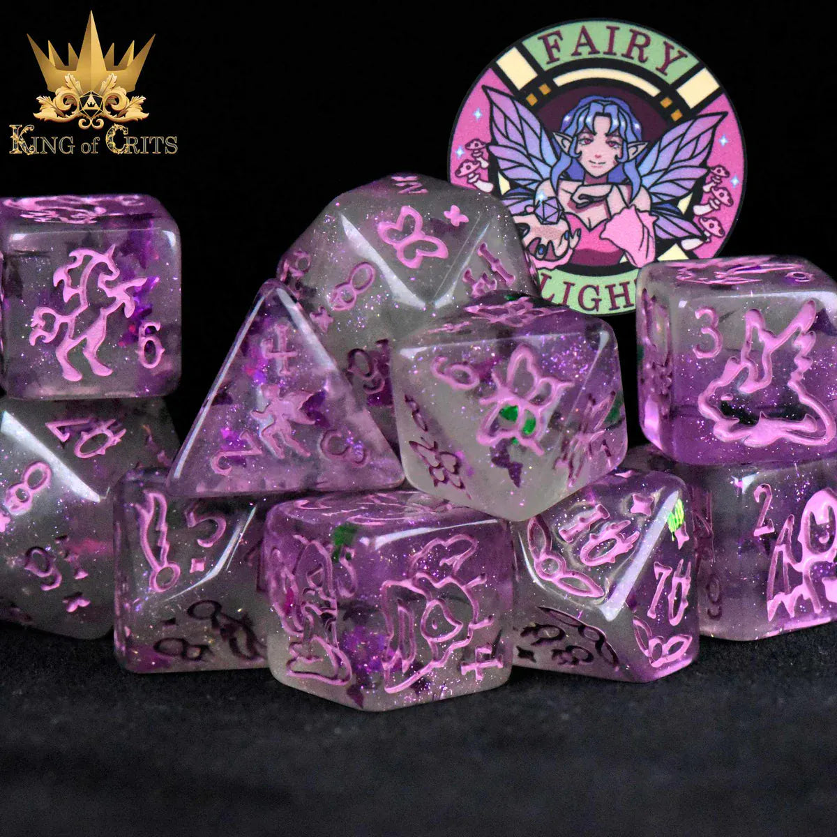 DNDDICE.COM Dice Fairy Flight 11 Dice Set 758890750689 ER11FAIRY