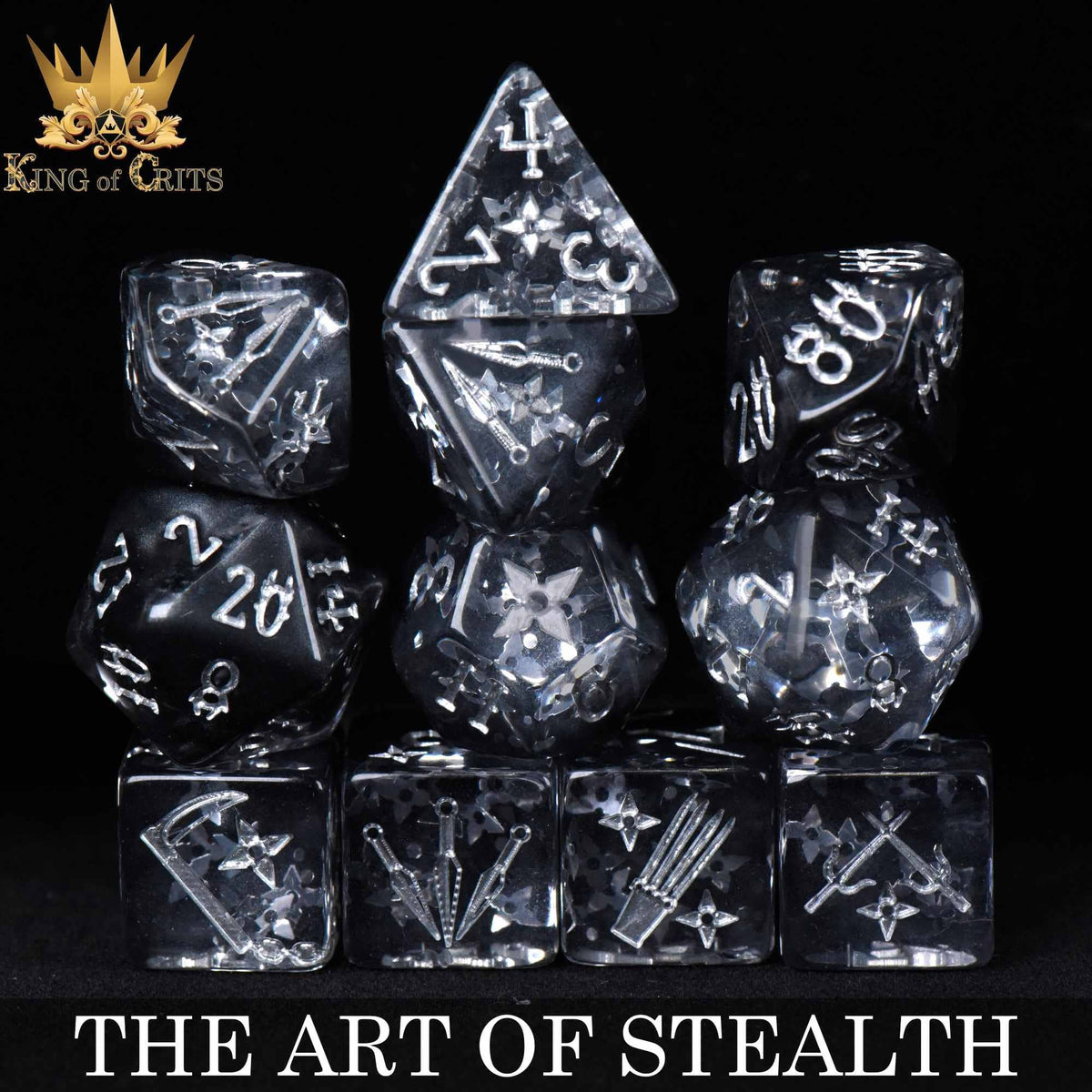 DNDDICE.COM Dice > Other Dice Art of Stealth - 11 Dice Set 758890742530 ER11TAOS