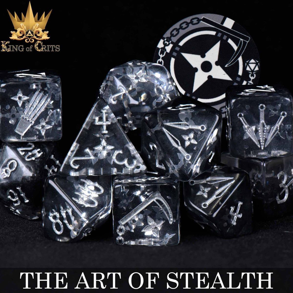 DNDDICE.COM Dice > Other Dice Art of Stealth - 11 Dice Set 758890742530 ER11TAOS