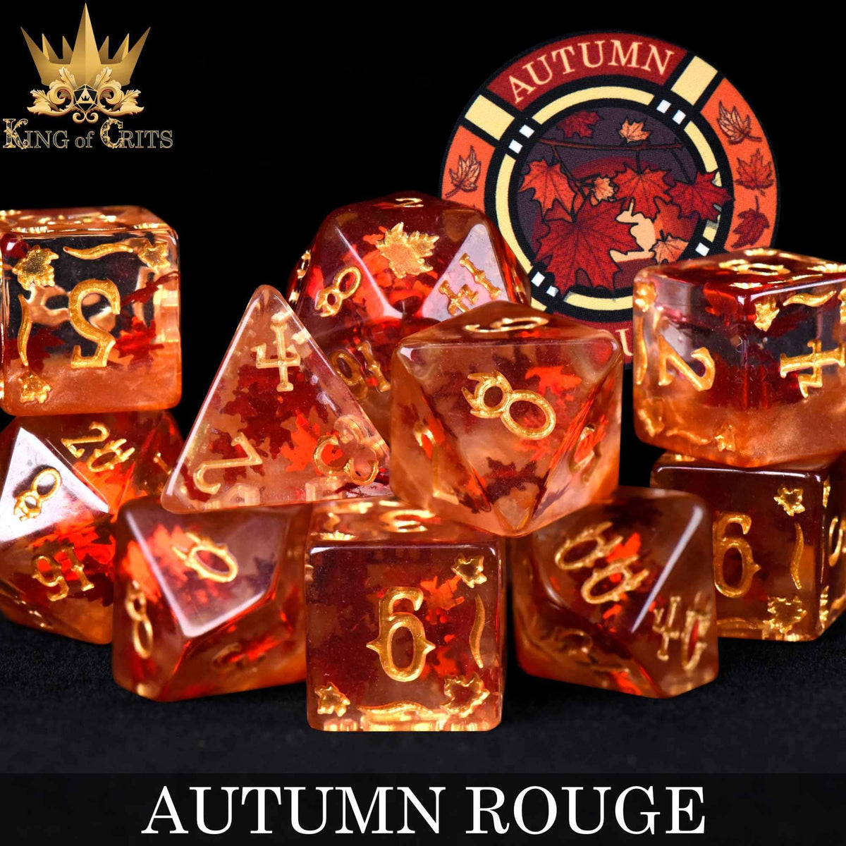DNDDICE.COM Dice > Other Dice Autumn Rouge 11 Dice Set 758890750078 ER11AUTUMN