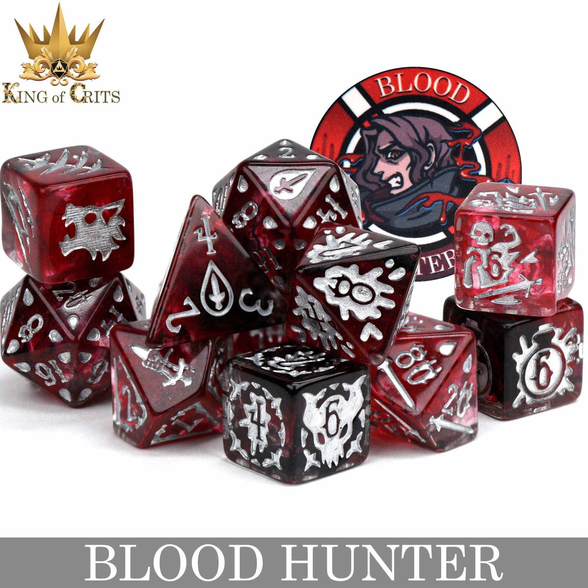 DNDDICE.COM Dice > Other Dice Blood Hunter - 11 Dice Set 758890746118 ER11BLOOD