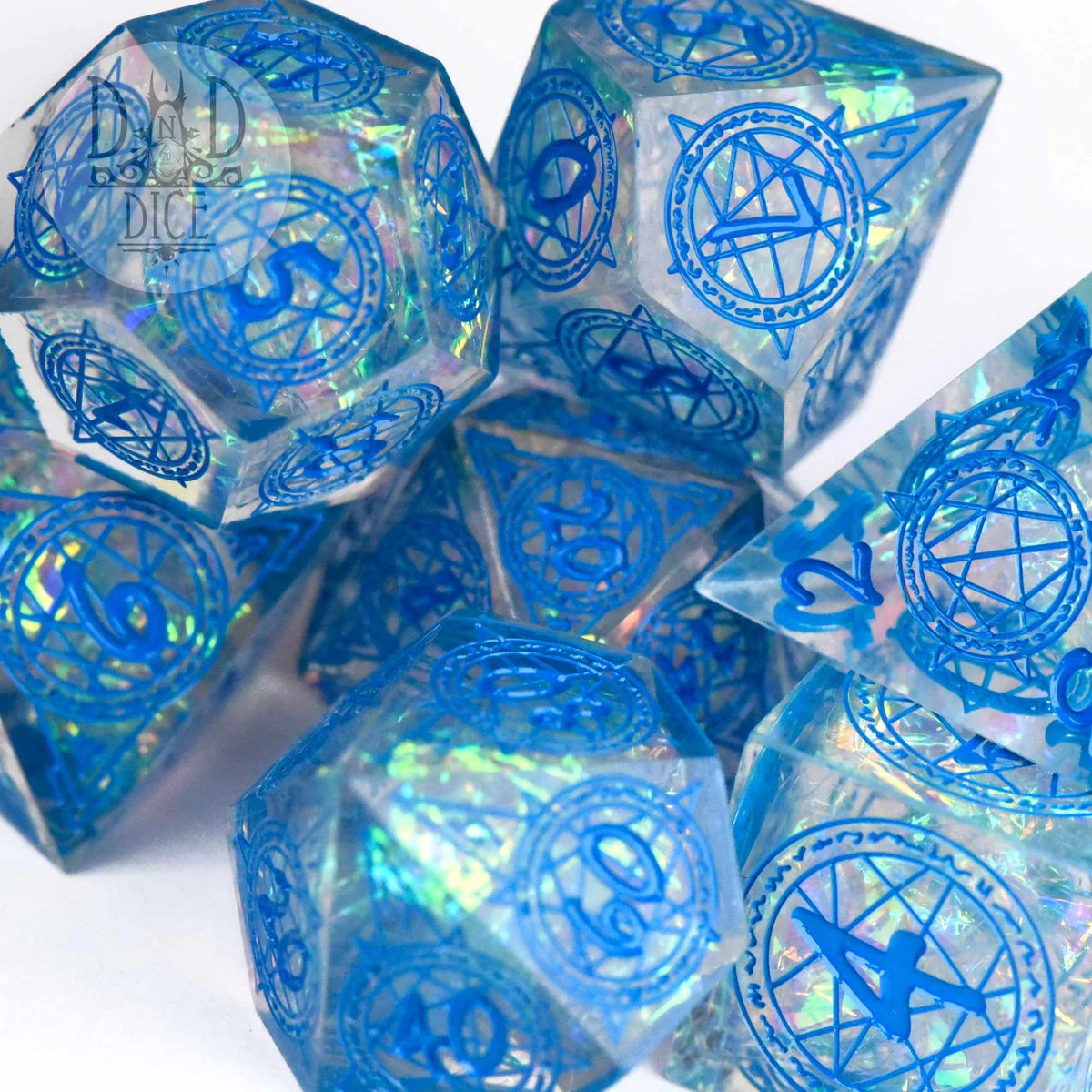 DNDDICE.COM Dice > Other Dice Crown of Magic (Handmade) - 7 Dice Set 758890750856 HM07CROWN2