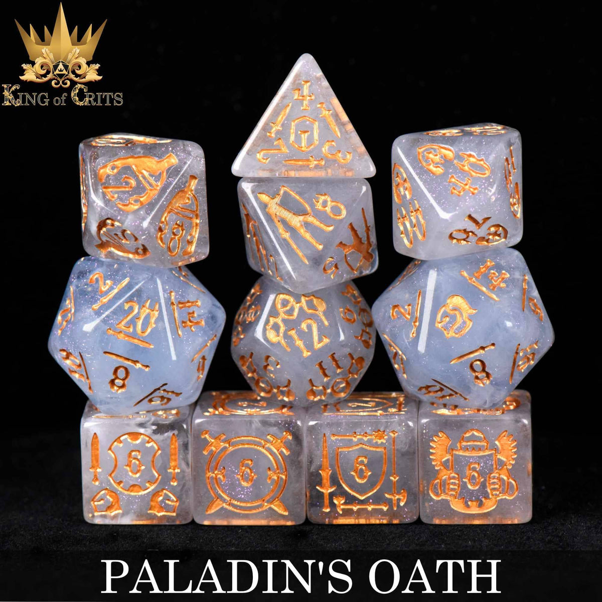 DNDDICE.COM Dice > Other Dice Paladin's Oath - 11 Dice Set 758890749775 ER11PALADIN