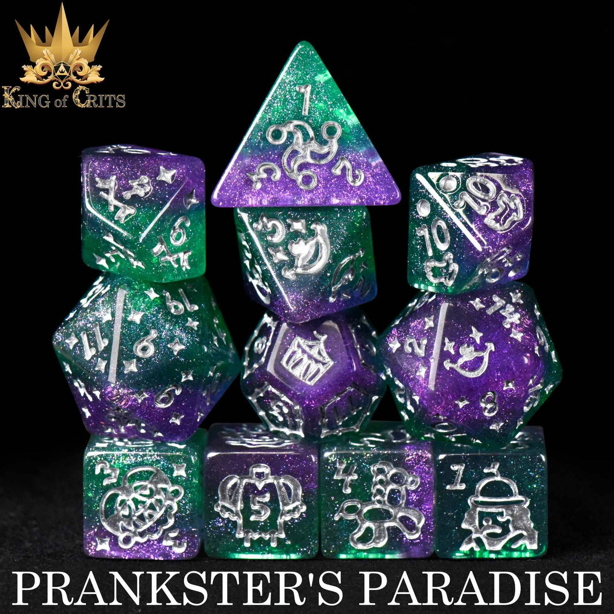 DNDDICE.COM Dice > Other Dice Prankster's Paradise - 11 Dice Set 758890749089 ER11JOKE