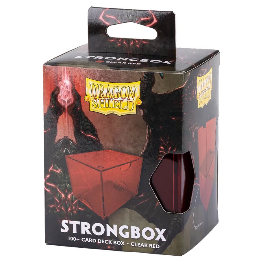 Dragon Shield Game Supplies > Card Boxes Deck Box: Strongbox: 100+: Clear Red 5706569190033 ATM19003