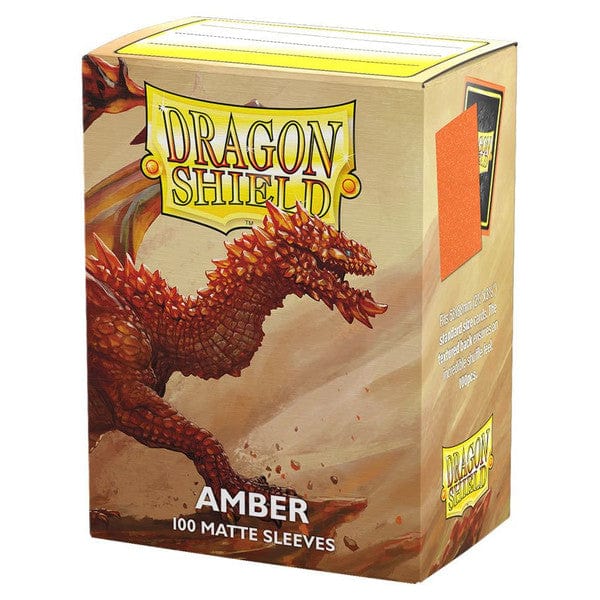 Dragon Shield Game Supplies > Card Sleeves Deck Protector: Dragon Shield: Matte: Amber (100) 5706569110598 ATM11059