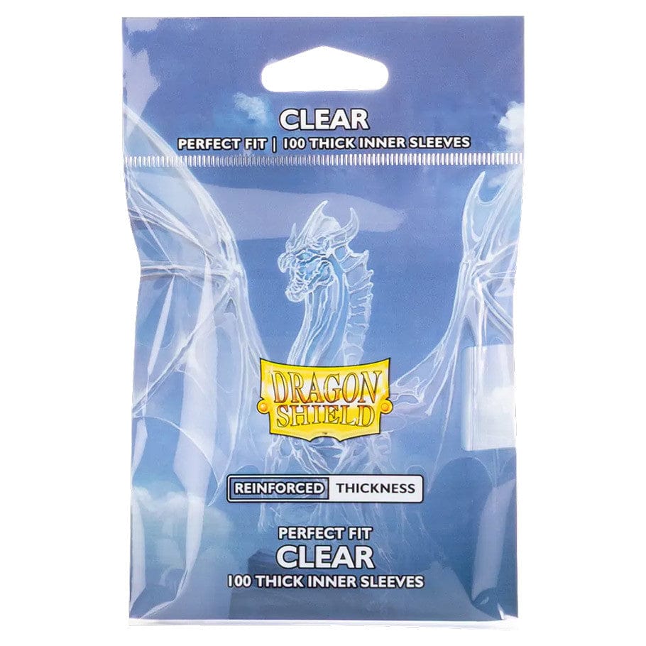 Dragon Shield Game Supplies > Card Sleeves Deck Protector: Dragon Shield: Perfect Fit: Thick Clear (100) 5706569130046 ATM13004