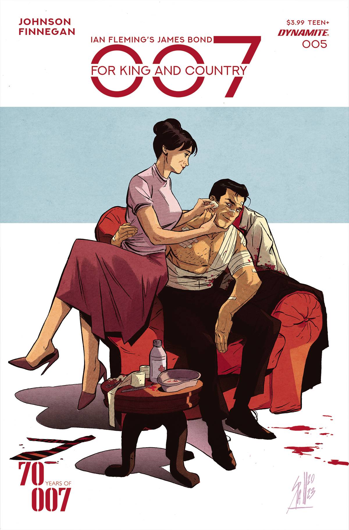 DYNAMITE Comic Books > Incentives 007 FOR KING COUNTRY #5 CVR G 1:10 INCV VAR SPALLETTA ORIGINA 72513032953005071 JUN230747