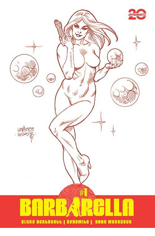 DYNAMITE Comic Books > Incentives BARBARELLA #1 CVR T 1:7 FOC LINSNER RED LINE 72513034937801201 STL346358