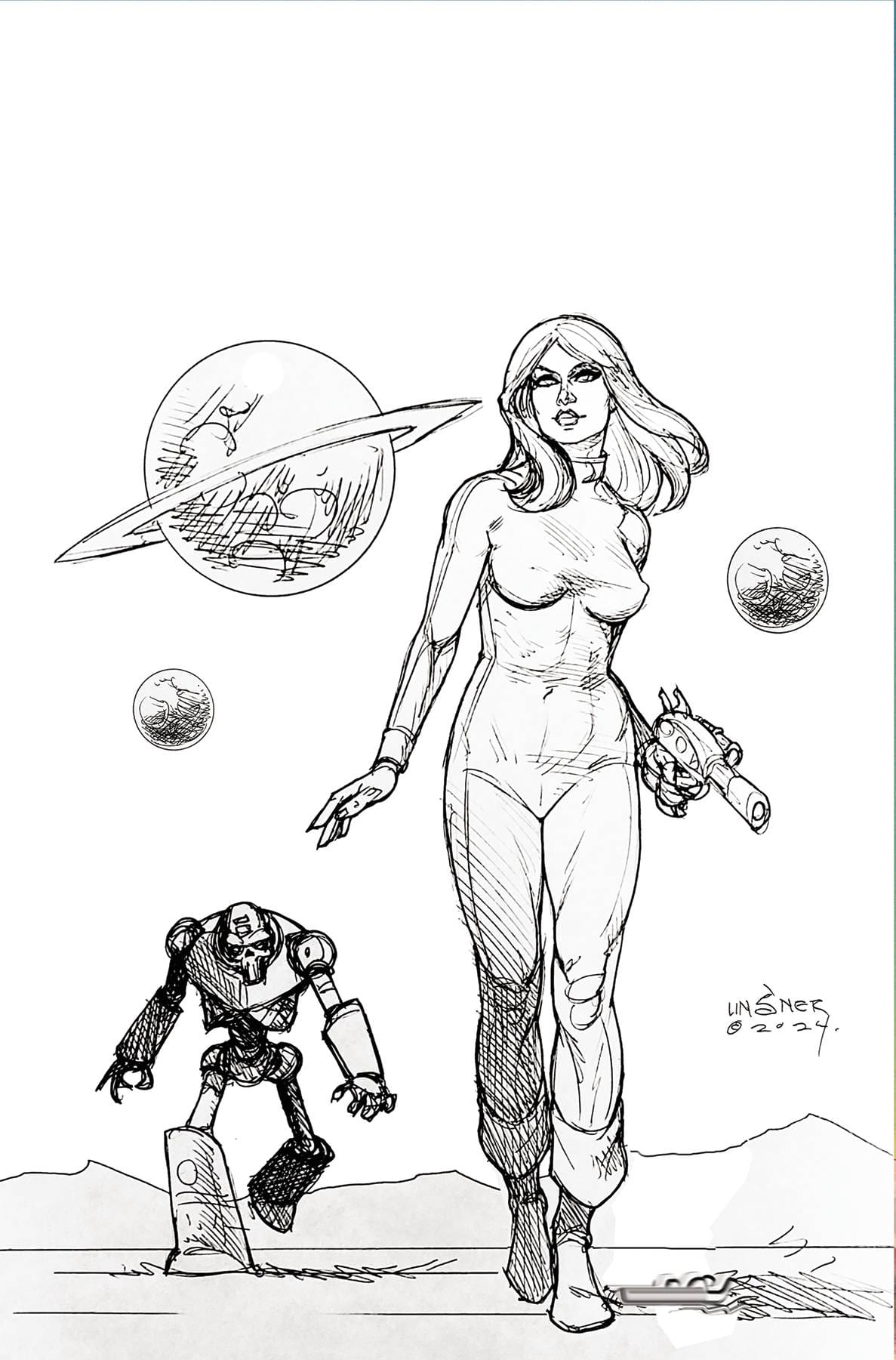 Dynamite Comic Books > Incentives BARBARELLA #4 CVR K 1:15 INCV LINSNER LINE ART VIRGIN 72513034937804111 NOV240236