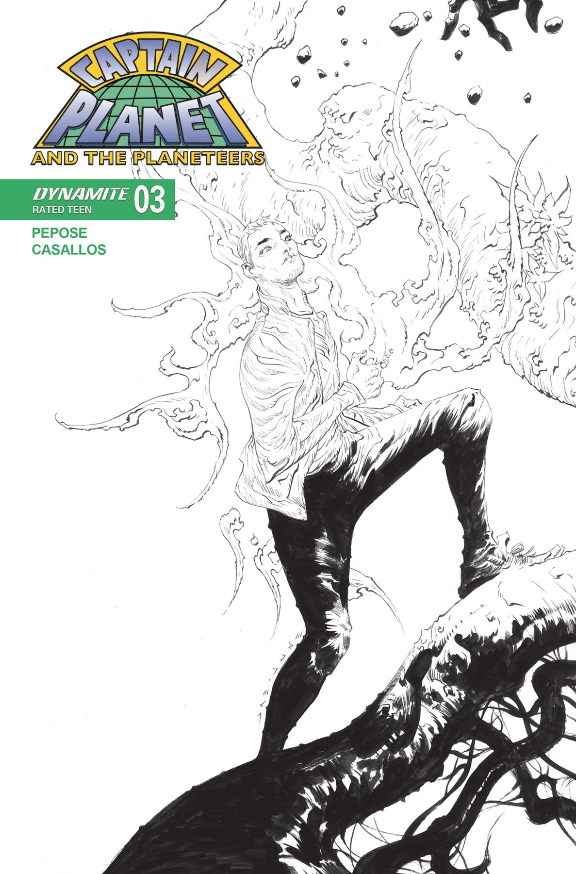 Dynamite Comic Books > Incentives CAPTAIN PLANET #3 CVR G 1:10 INCV LEE LINE ART 72513035474703071 APR250059