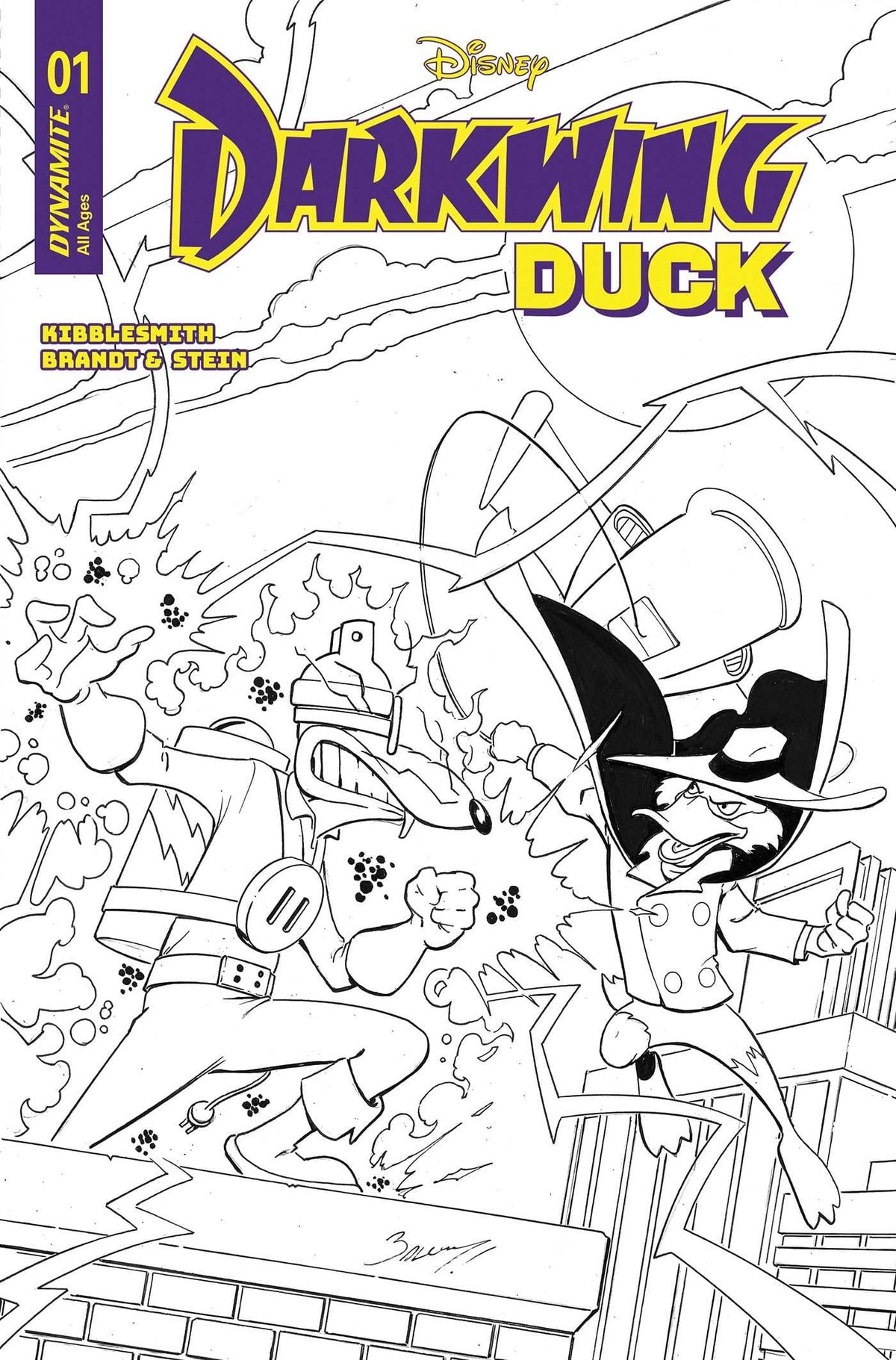 DYNAMITE Comic Books > Incentives DARKWING DUCK #1 CVR Y 1:7 FOC INCV BAGLEY LINE ART 72513035273601251