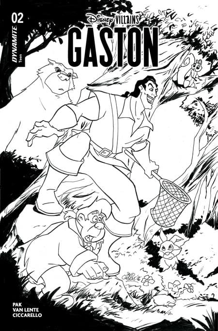 Dynamite Comic Books > Incentives DISNEY VILLAINS GASTON #2 CVR E INC 1:10 DAVID COUSENS LINE ART VAR 72513035801102051 0226DE0625