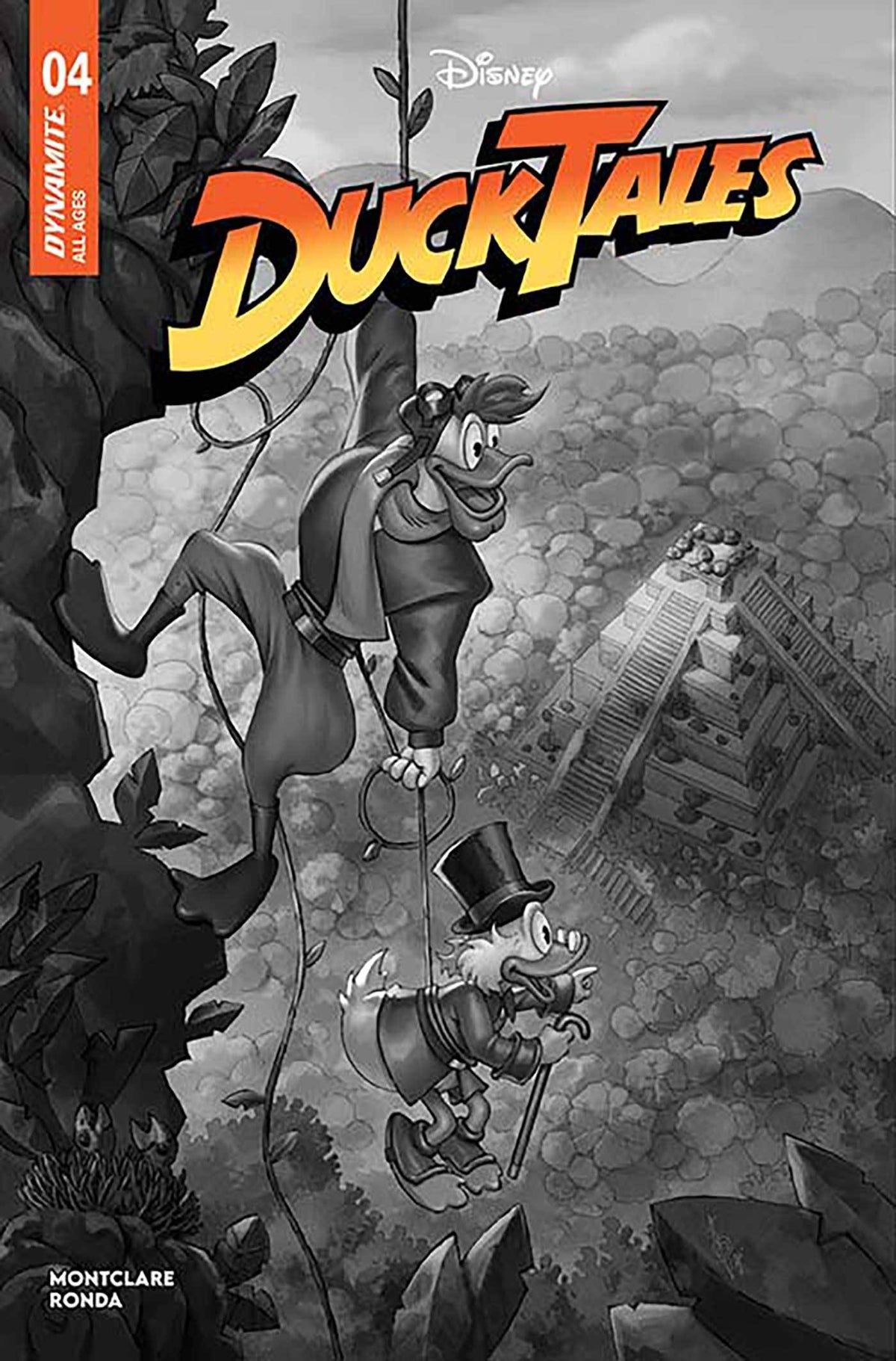 Dynamite Comic Books > Incentives DUCKTALES #4 CVR G 1:10 INCV QUAH B&W 72513034660504071 DEC240229