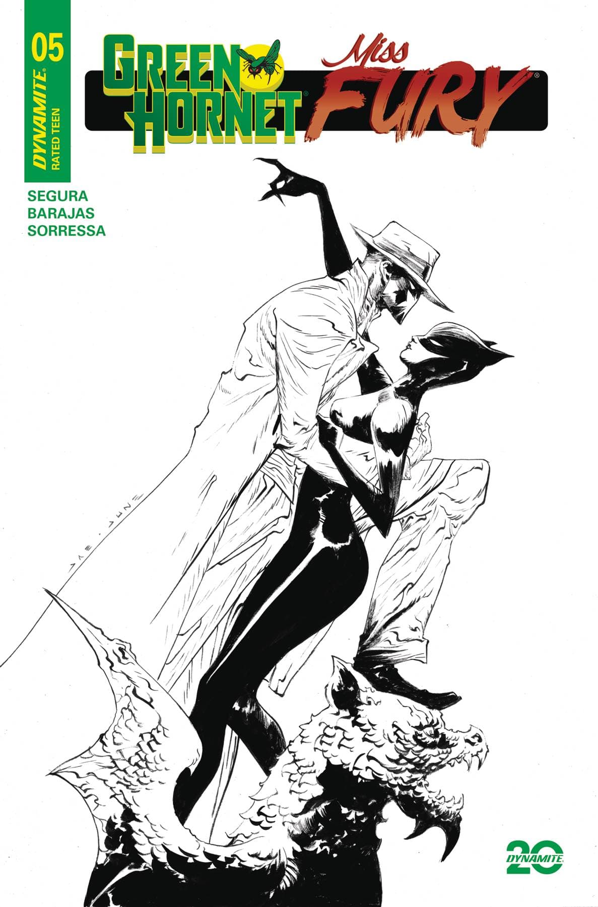 Dynamite Comic Books > Incentives GREEN HORNET MISS FURY #5 CVR E 1:10 INCV LEE LINE ART 72513035010705051 MAR250187
