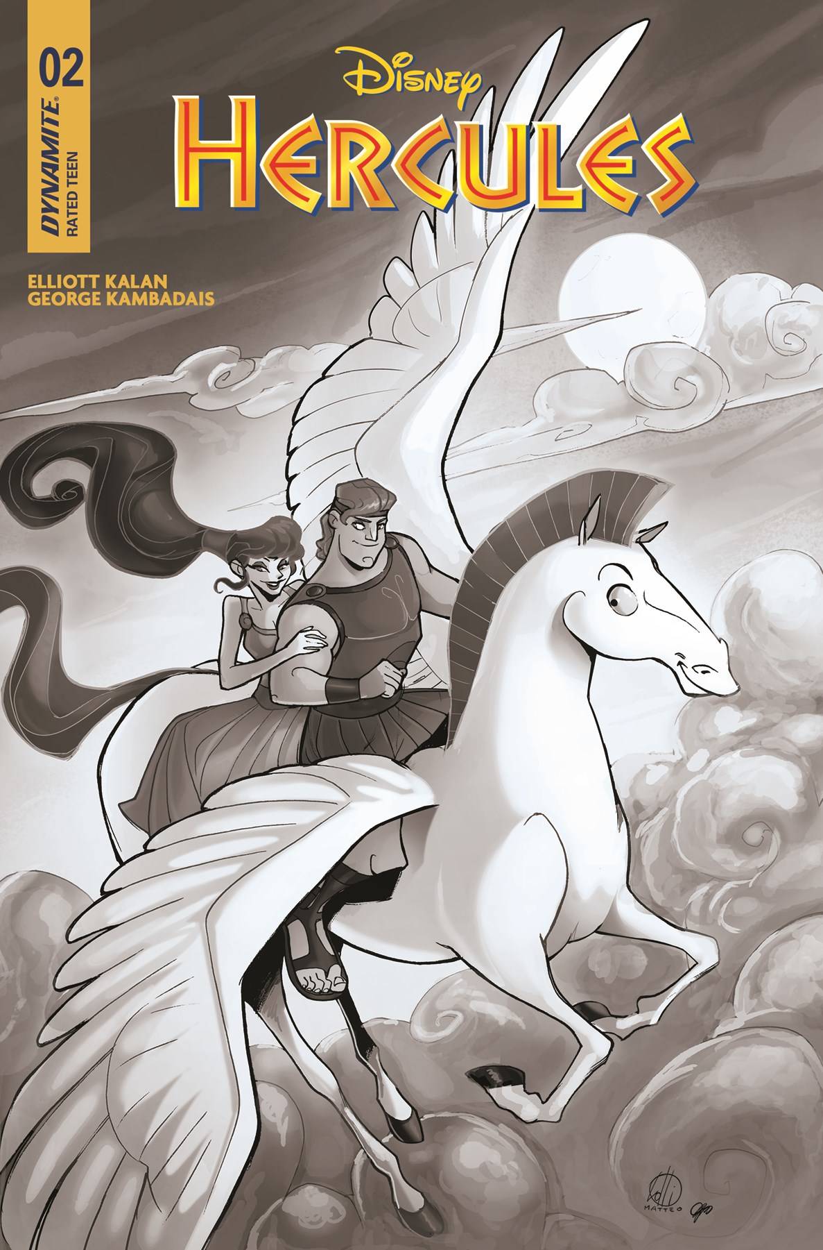 DYNAMITE Comic Books > Incentives HERCULES #2 CVR M 1:25 INCV LOLLI B&W 72513034309302131 MAR240197