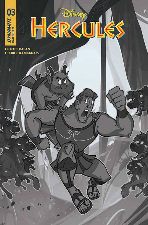 DYNAMITE Comic Books > Incentives HERCULES #3 CVR I 1:10 INCV TOMASELLI B&W 72513034309303091 APR240170