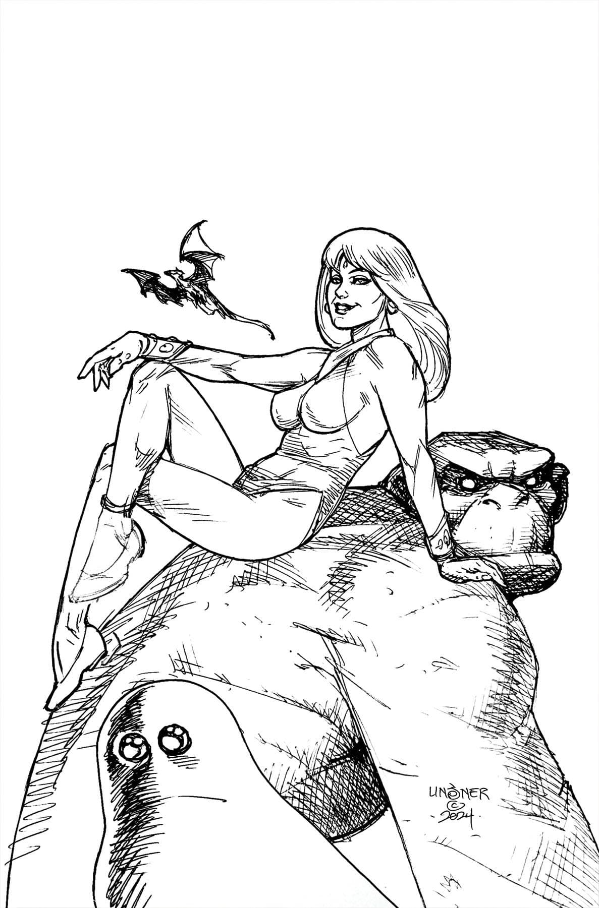Dynamite Comic Books > Incentives HERCULOIDS #2 CVR Q 1:15 INCV LINSNER LINE ART VIRGIN 72513035274302171 JAN250214