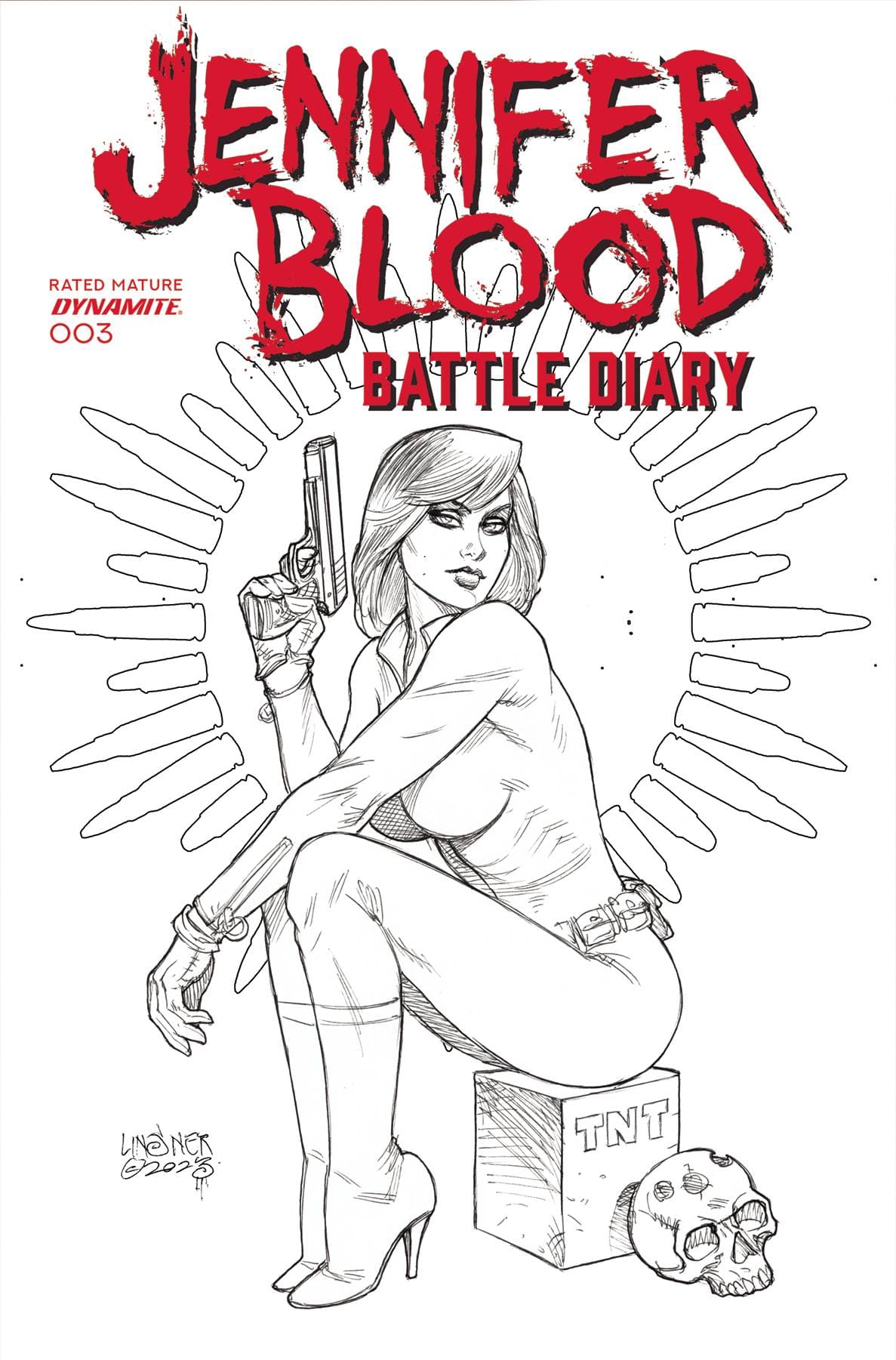 DYNAMITE Comic Books > Incentives JENNIFER BLOOD BATTLE DIARY #3 CVR D 1:10 INCV LINSNER LI VAR 72513033810503041 DEC230371