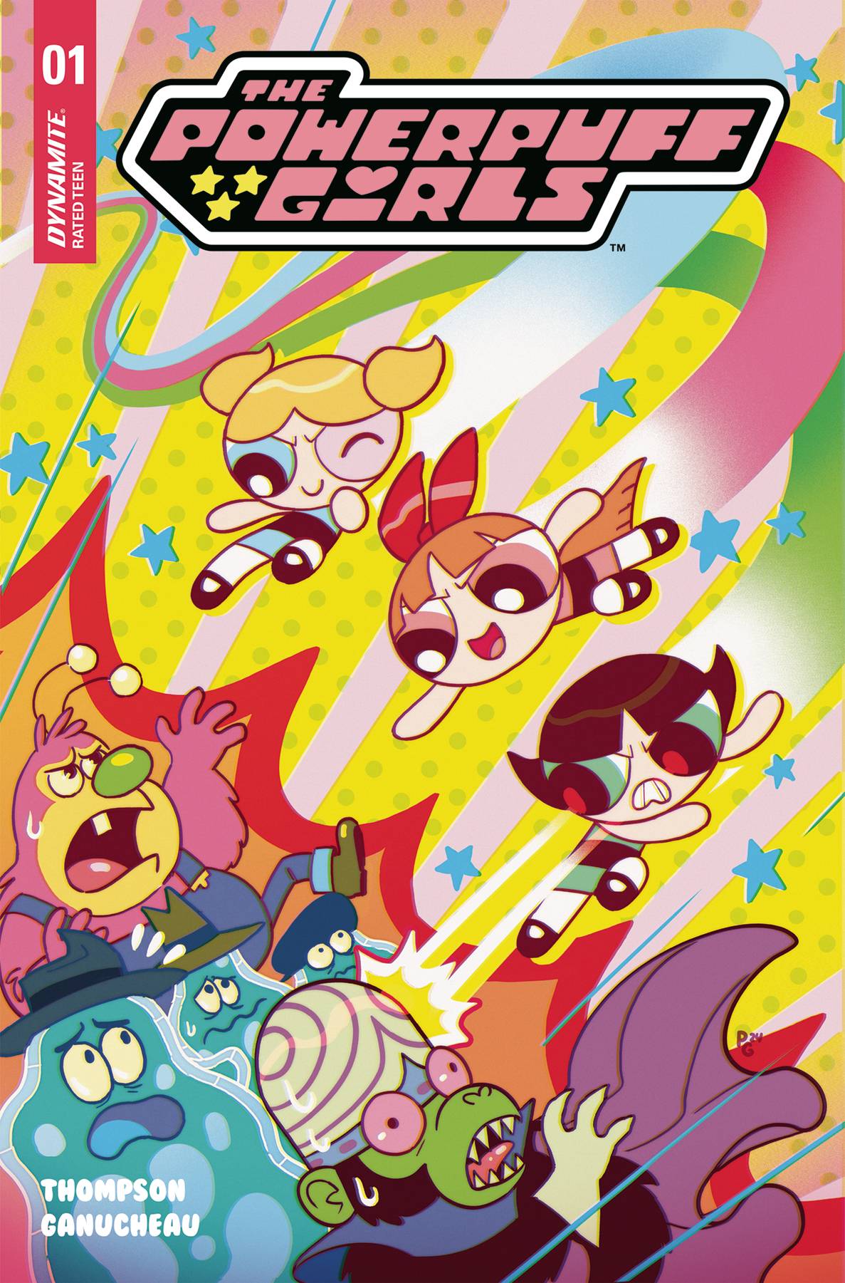 Dynamite Comic Books > Incentives POWERPUFF GIRLS #1 CVR N 1:20 INCV GANUCHEAU FOIL 72513034661201141 MAY240178