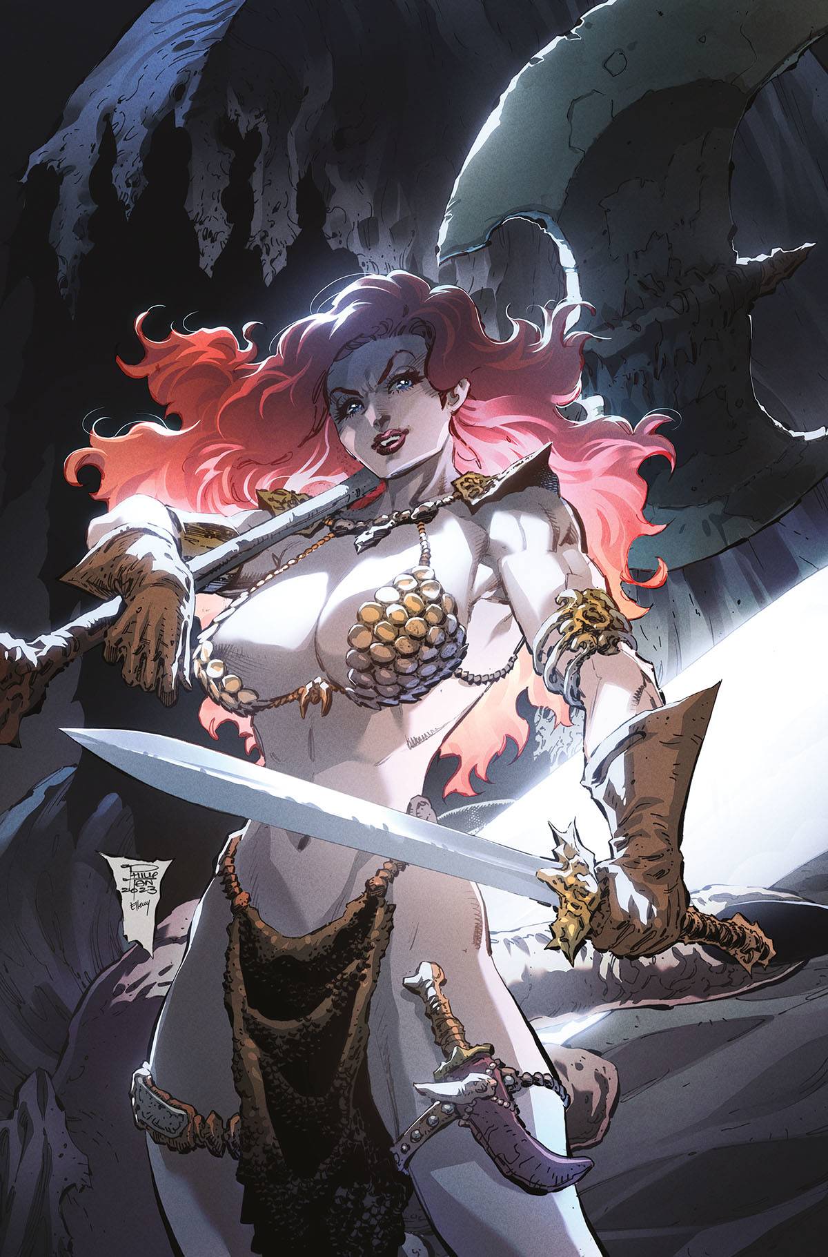 DYNAMITE Comic Books > Incentives RED SONJA EMPIRE DAMNED #1 CVR P 1:25 INCV TAN VIRGIN 72513034381901161 FEB240186
