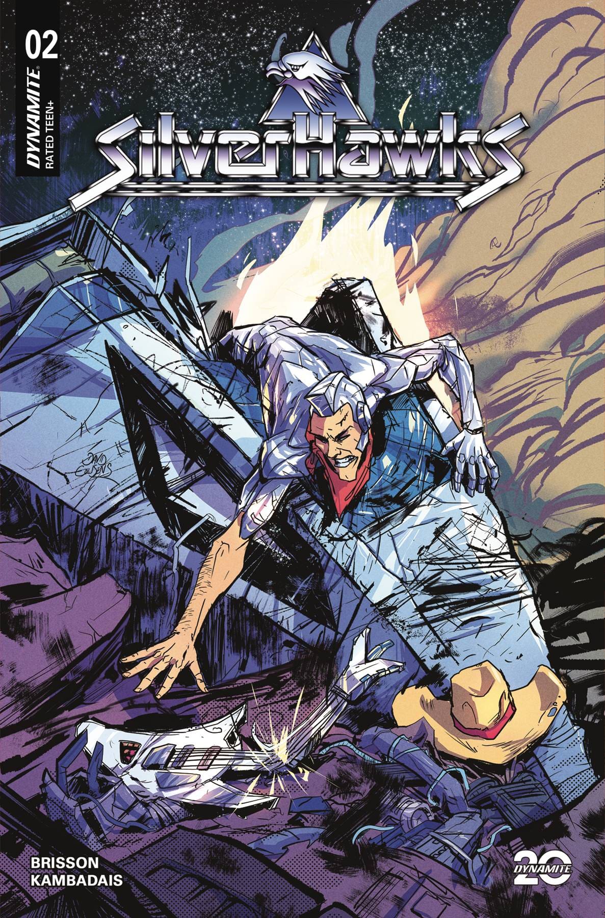 Dynamite Comic Books > Incentives SILVERHAWKS #2 CVR L 1:10 INCV COUSENS BATTLE DAMAGE 72513035158602121 DEC240195