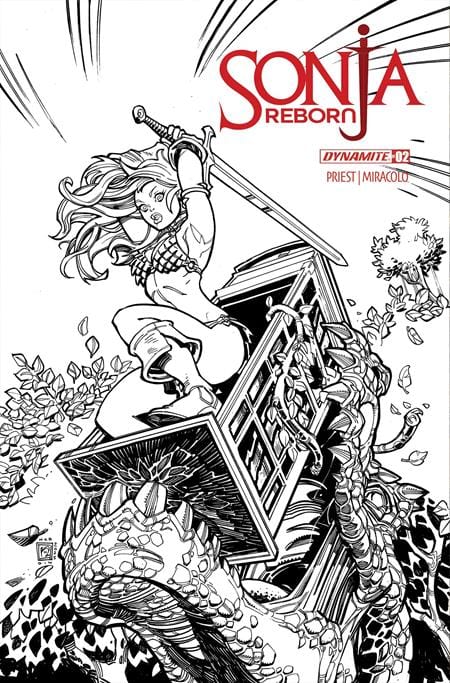 Dynamite Comic Books > Incentives SONJA REBORN #2 CVR H INC 1:10 CHAD HARDIN LINE ART VAR 72513035800402081 0725DE1273