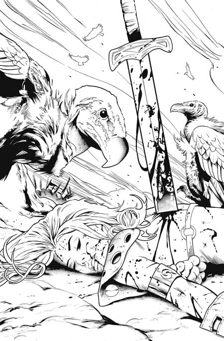 Dynamite Comic Books > Incentives SONJA REBORN #6 1:7 INCV CVR L GREG LAND LINE ART VIRGIN VAR 72513035800406121 0126DE8372