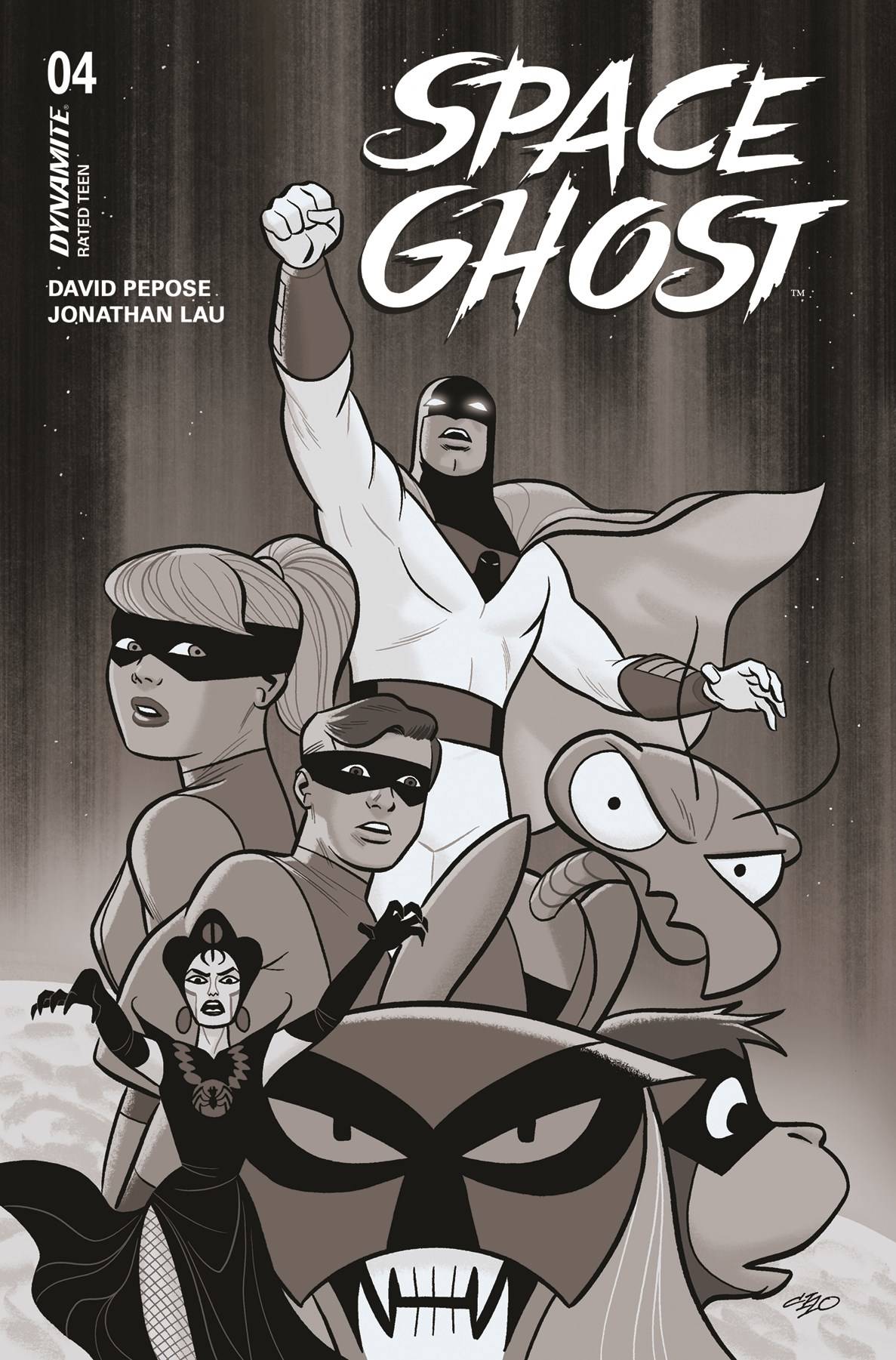 Dynamite Comic Books > Incentives SPACE GHOST #4 CVR I 1:20 INCV CHO B&W 72513034479304091 JUN240277