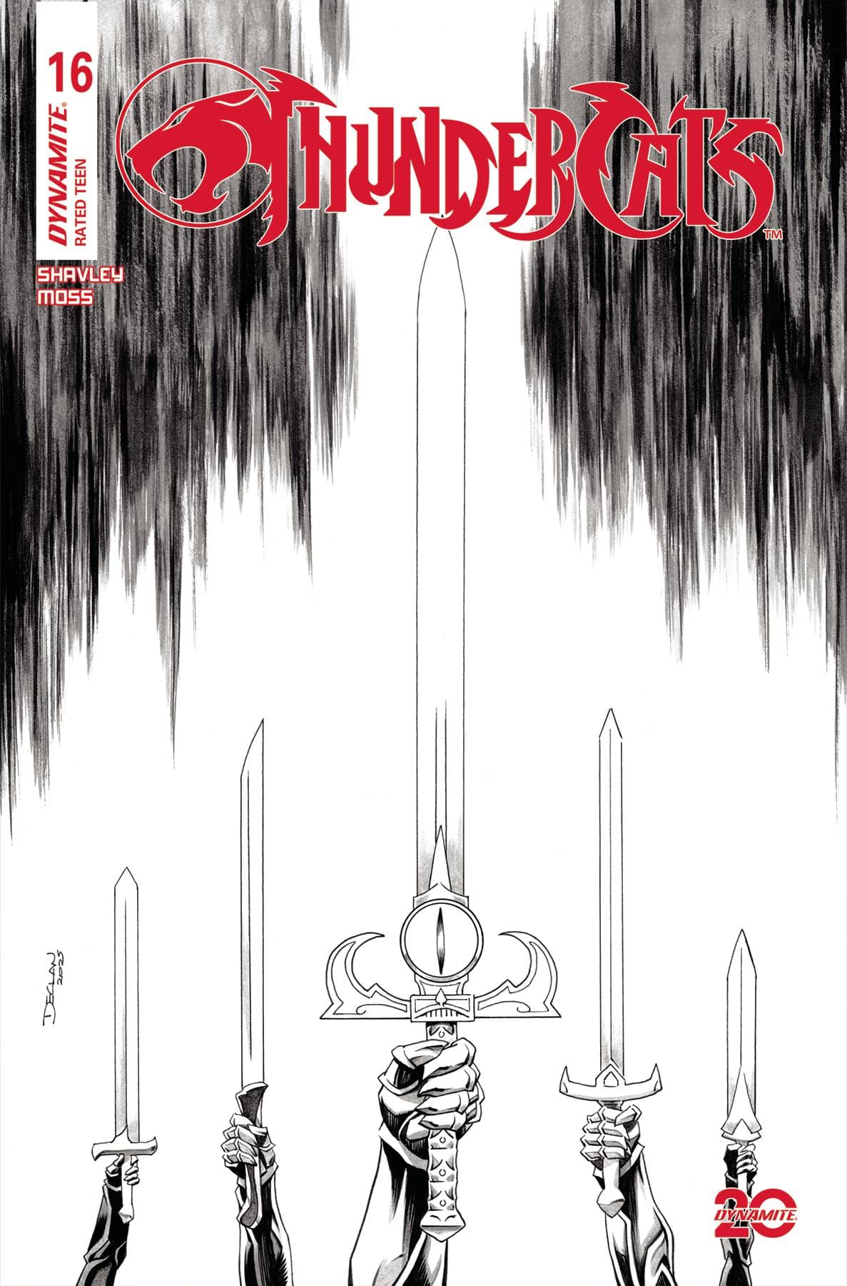 Dynamite Comic Books > Incentives THUNDERCATS #16 CVR P 1:10 INCV SHALVEY LINE ART 72513034116716161 MAR250159