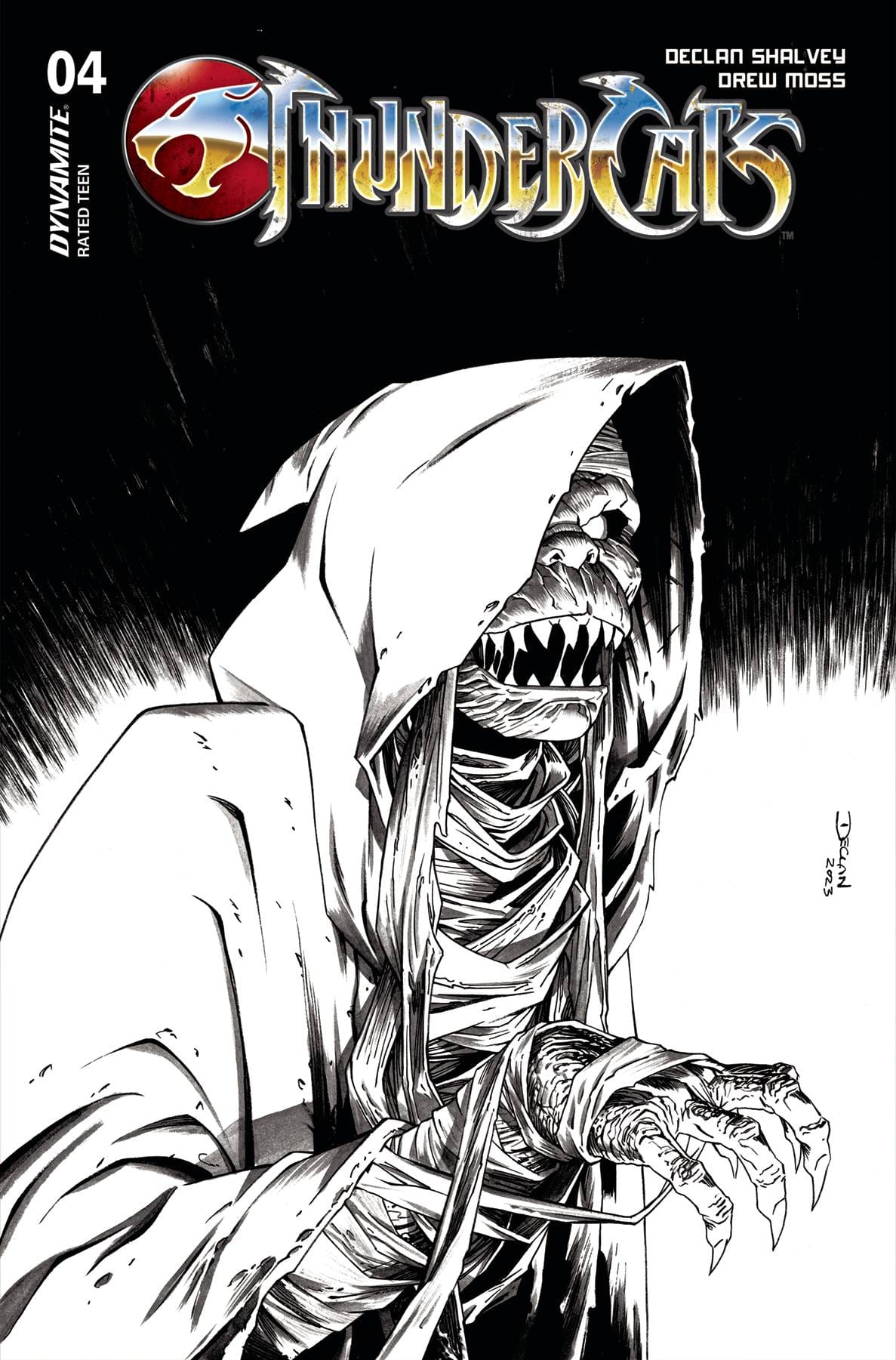 DYNAMITE Comic Books > Incentives THUNDERCATS #4 CVR M 1:15 INCV SHALVEY LINE ART '72513034116704131 MAR240176