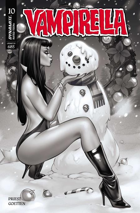Dynamite Comic Books > Incentives VAMPIRELLA #10 1:7 INCV CVR N ELIAS CHATZOUDIS B&W FOC BONUS VAR 72513035358010141 1125DE8113