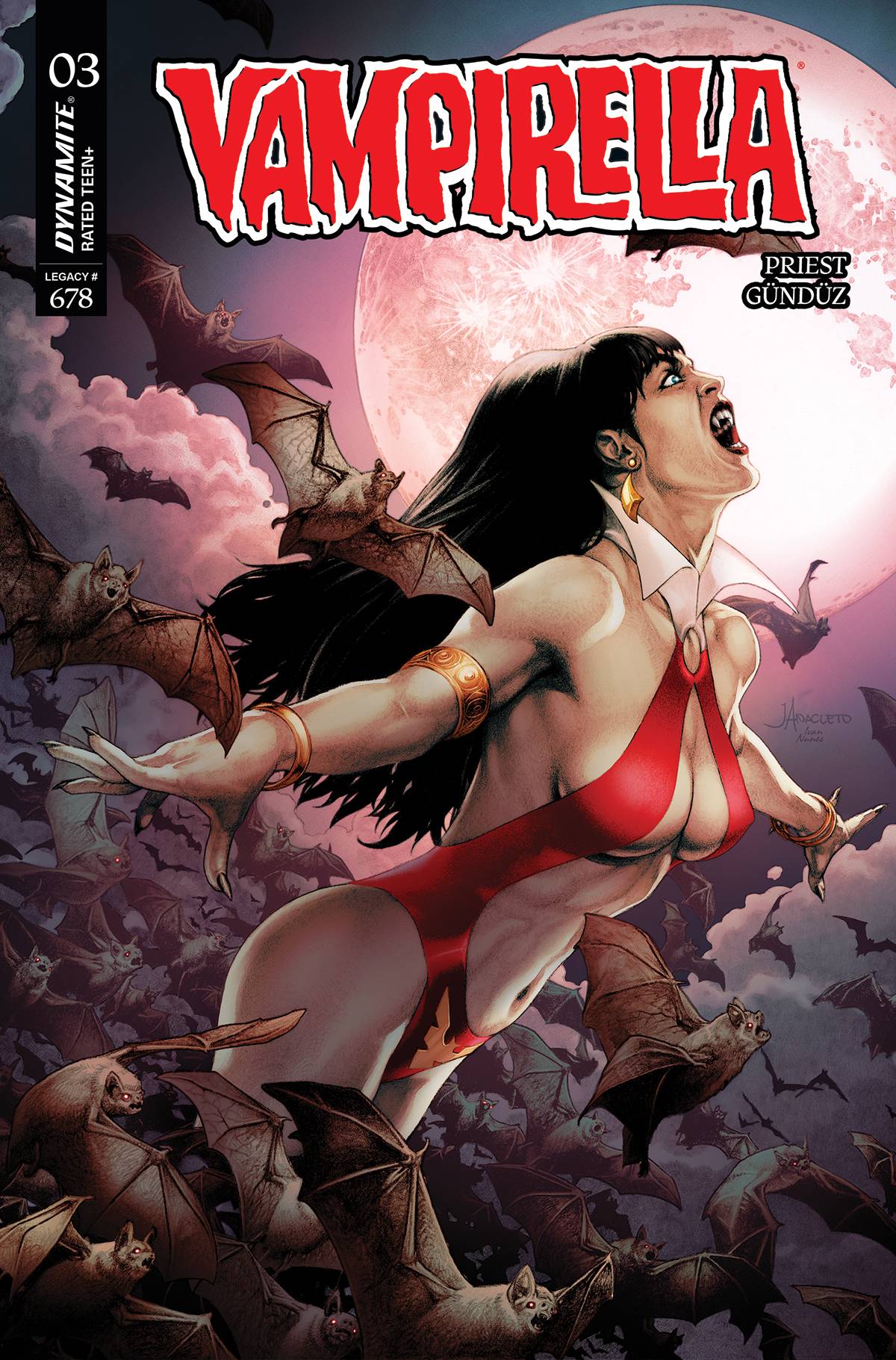 Dynamite Comic Books > Incentives VAMPIRELLA (2025) #3 CVR L 1:10 INCV ANACLETO ORIGINAL 72513035358003121 MAR250204