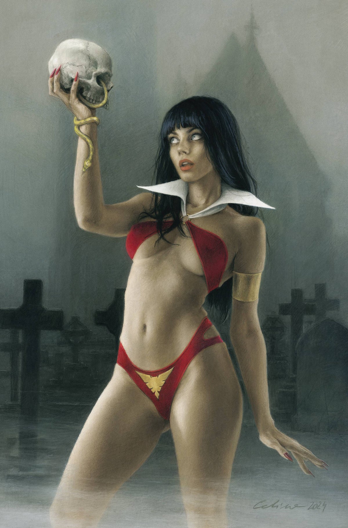 Dynamite Comic Books > Incentives VAMPIRELLA (2025) #4 CVR L 1:15 INCV CELINA VIRGIN 72513035358004121 APR250223