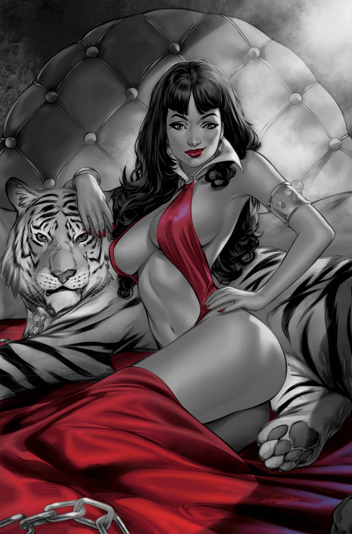 DYNAMITE Comic Books > Incentives VAMPIRELLA #673 CVR N 1:7 FOC INCV CHATZOUDIS BLACK WHITE 72513034120473141