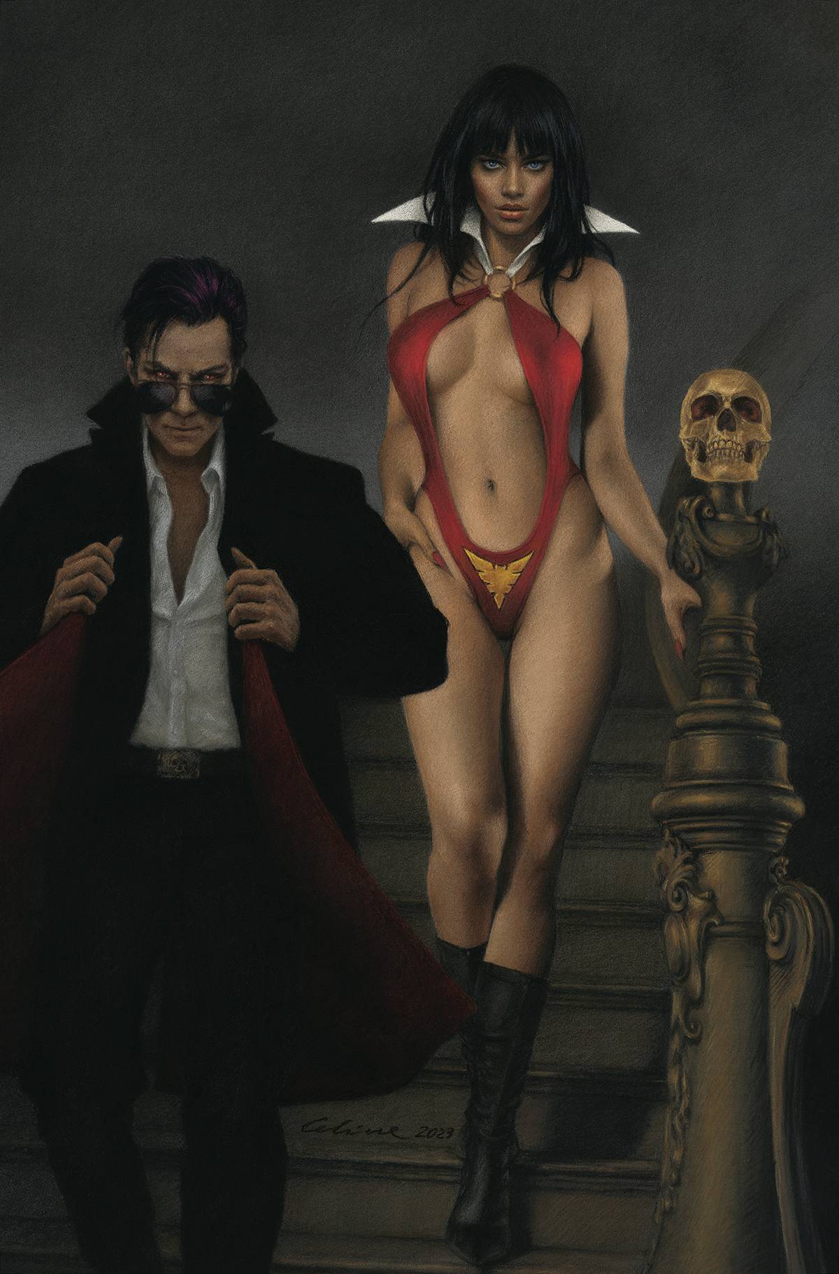 Dynamite Comic Books > Incentives VAMPIRELLA DRACULA RAGE #4 CVR I 1:15 INCV CELINA VIRGIN 72513033282004091 SEP230347