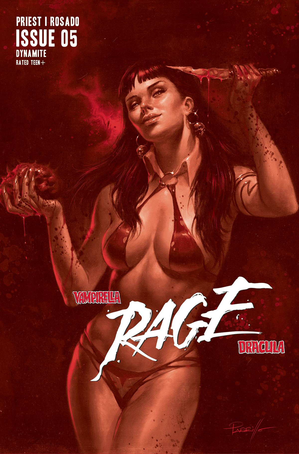 Dynamite Comic Books > Incentives VAMPIRELLA DRACULA RAGE #5 CVR F 1:10 INCV PARRILLO TINT 72513033282005061 OCT230360