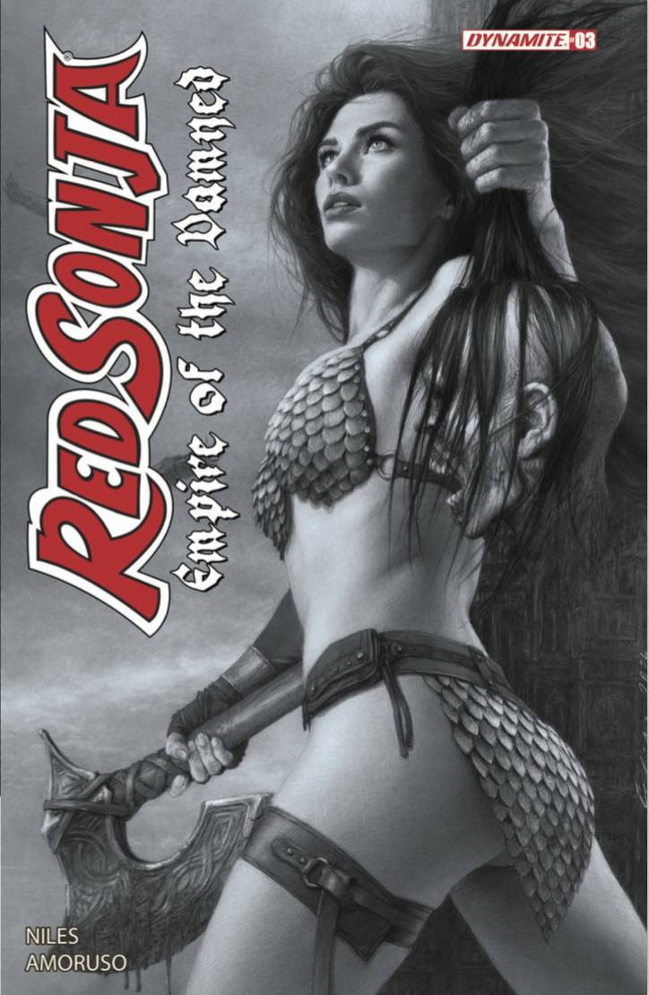 DYNAMITE Comic Books RED SONJA EMPIRE DAMNED #3 CVR Q 1:7 FOC INCV CELINA B&W 72513034381903171
