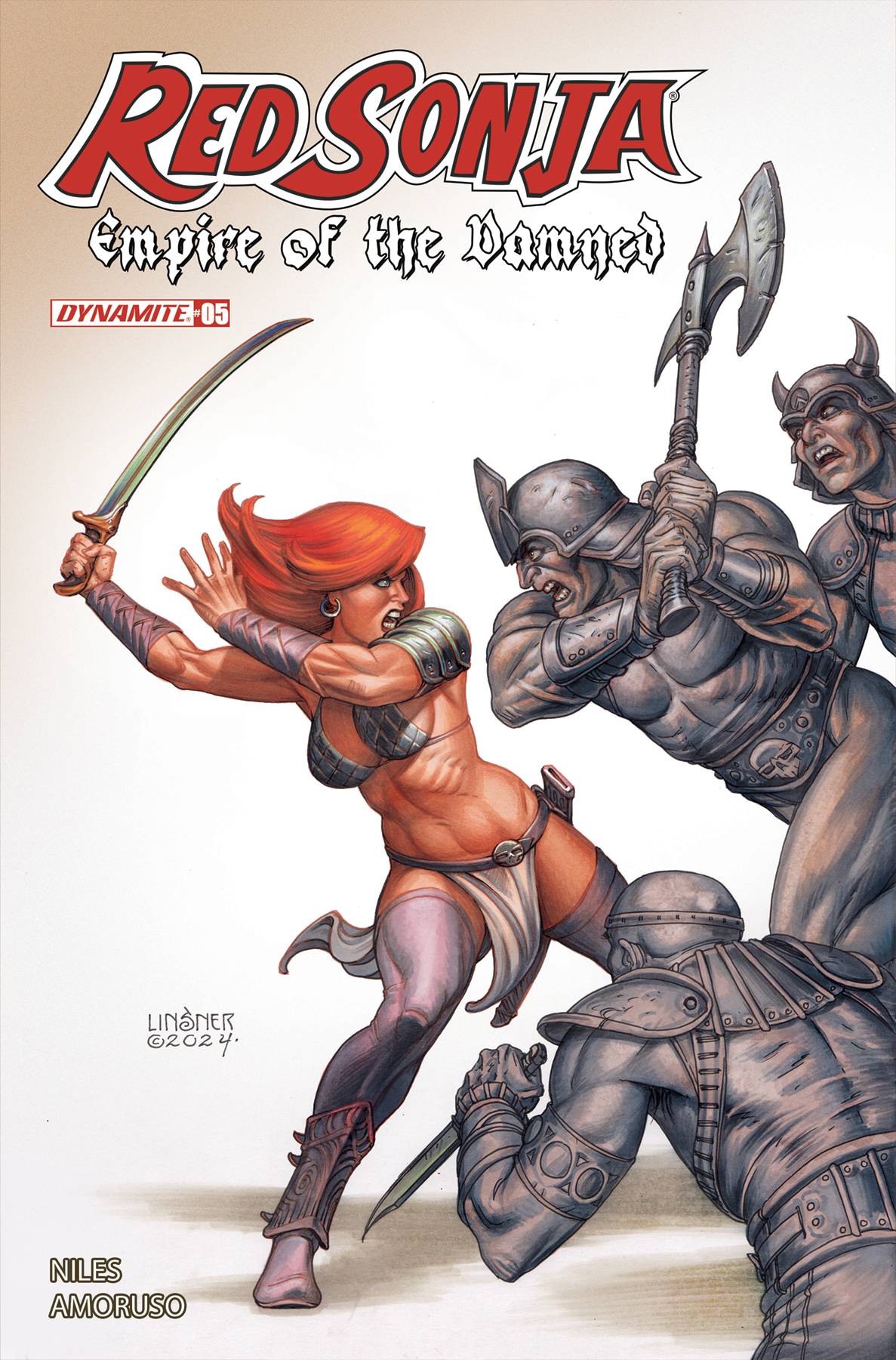 Dynamite Comic Books RED SONJA EMPIRE DAMNED #5 CVR B LINSNER 72513034381905021 JUN240352