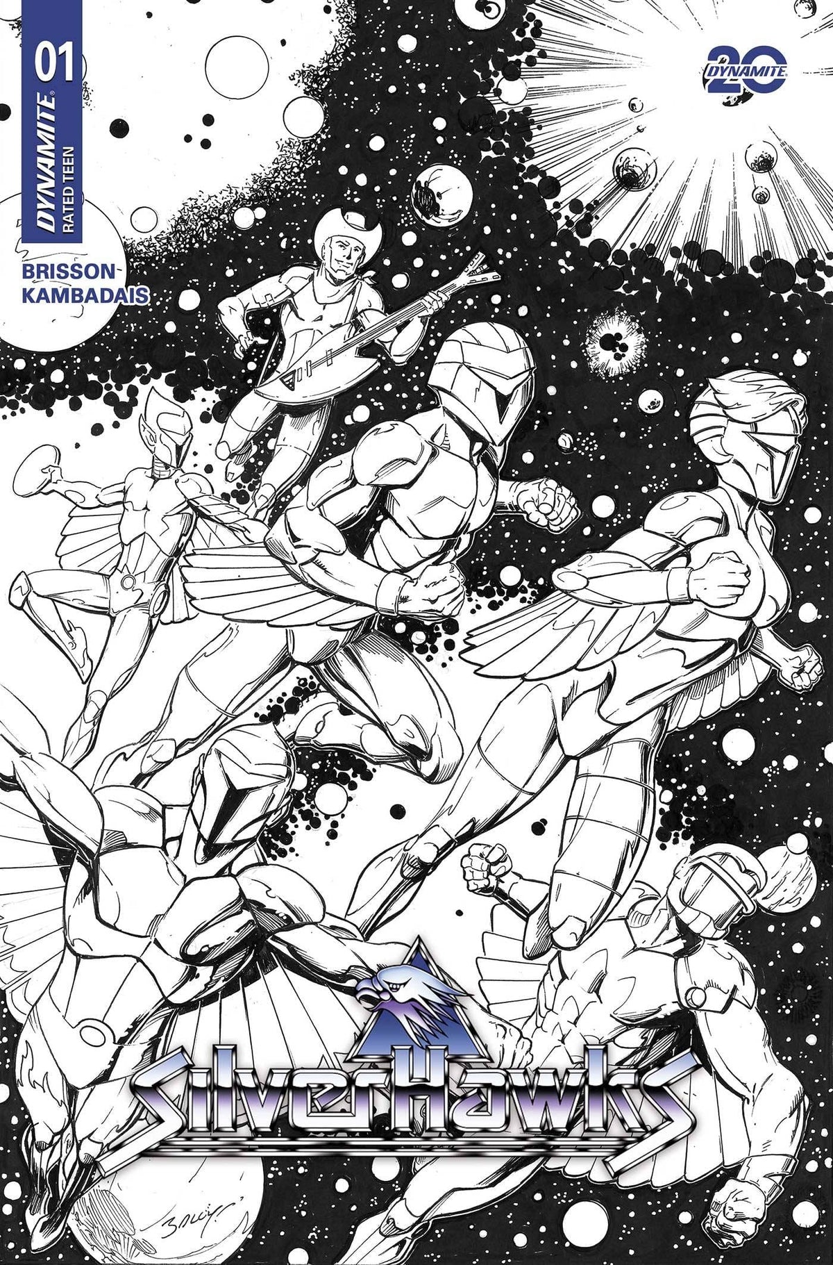 DYNAMITE Comic Books SILVERHAWKS #1 CVR ZR 1:10 FOC INCV BAGLEY LINE ART (C: 1 72513035158601441 STL363007