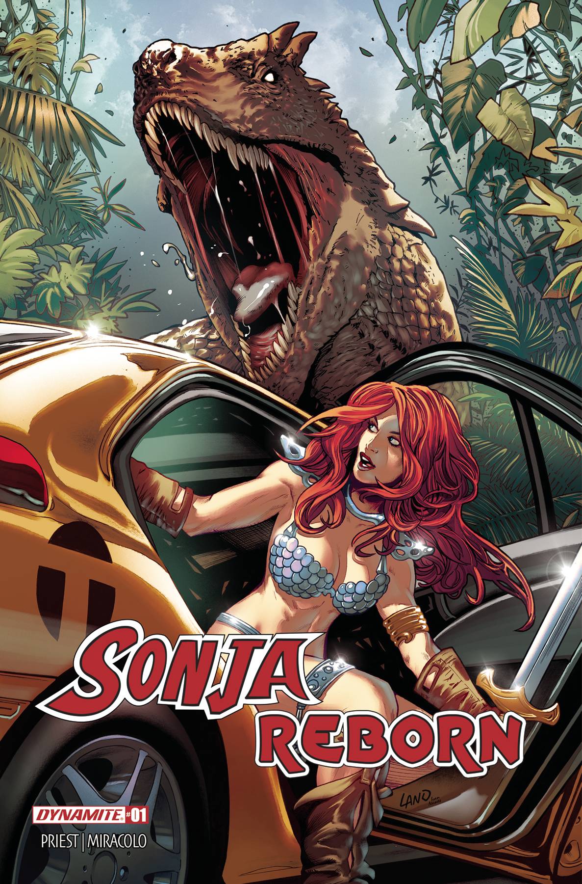 DYNAMITE Comic Books SONJA REBORN #1 CVR N 1:10 INCV LAND FOIL 72513035800401141
