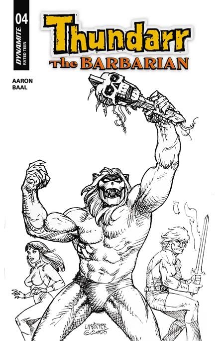 Dynamite Comic Books THUNDARR THE BARBARIAN #4 CVR L JOSEPH MICHAEL LINSNER LINE ART VAR 72513036251304121 0326DE8467