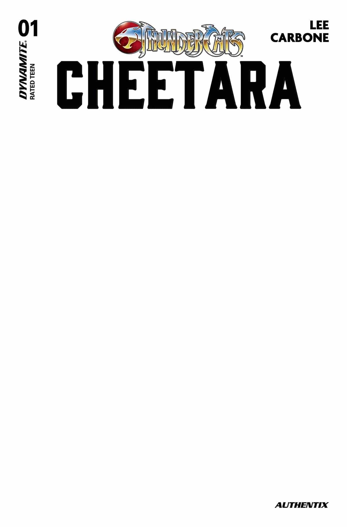 Dynamite Comic Books THUNDERCATS CHEETARA #1 CVR I BLANK AUTHENTIX 72513034662901091 MAY240151