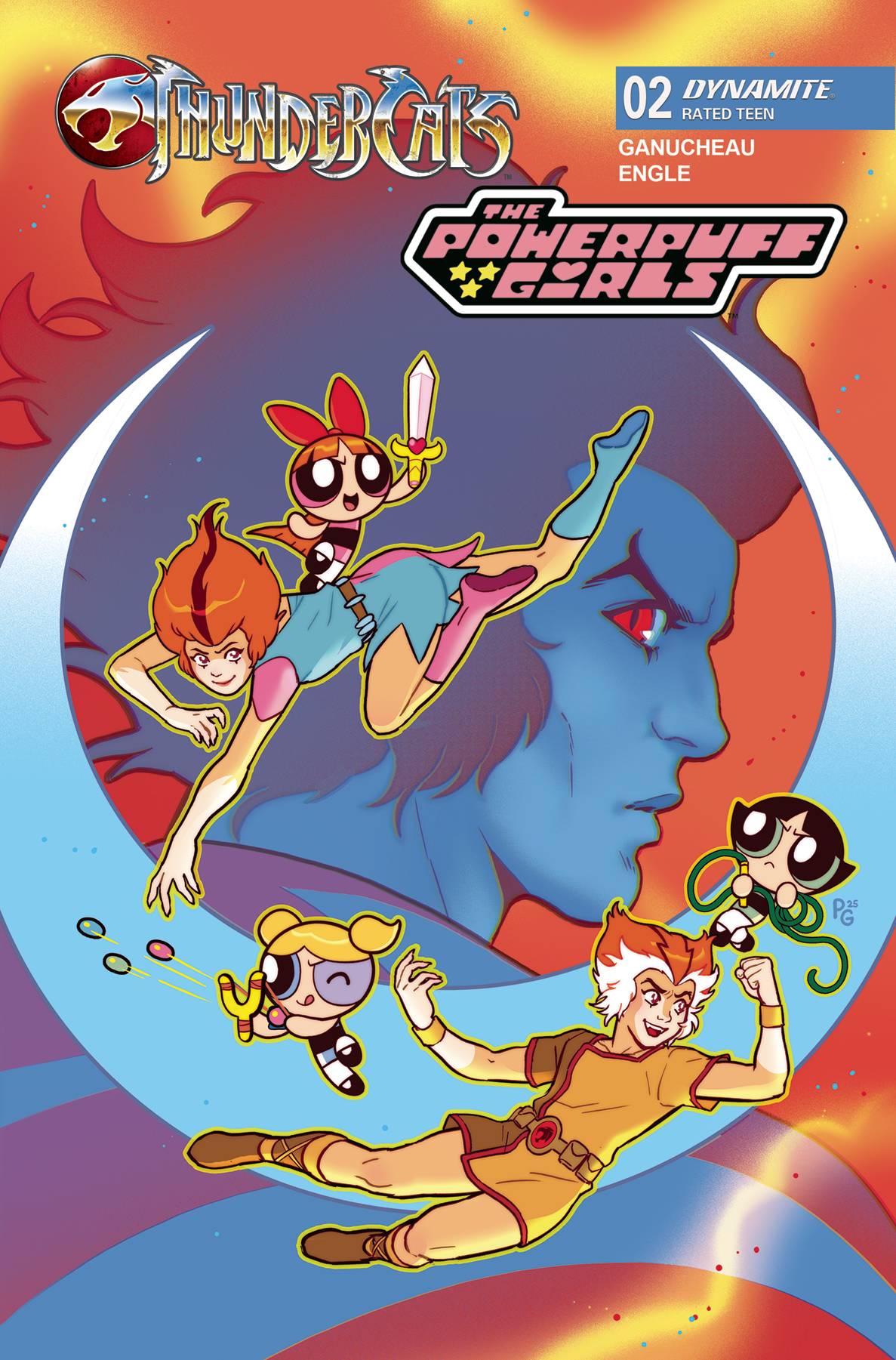 Dynamite Comic Books THUNDERCATS POWERPUFF GIRLS #2 CVR A GANUCHEAU 72513035569002011 MAY250055