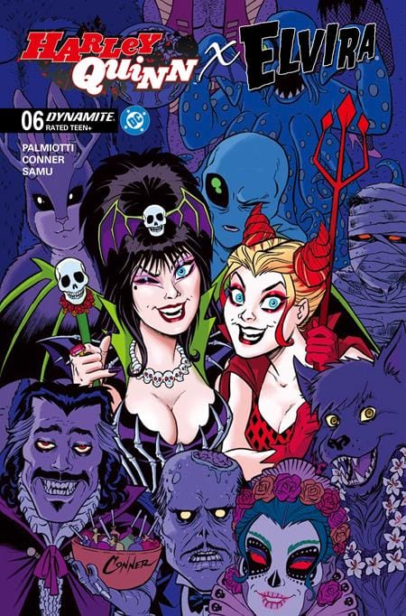 DYNAMITE Entertainment Comic Books HARLEY QUINN X ELVIRA #6 CVR A AMANDA CONNER PARTY 72513035710606011 0126DE0633